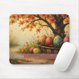 Spring Blossom Magic with Easter Egg Splendour Mouse Pad