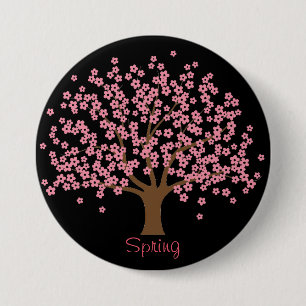 Spring Blossom Tree Button