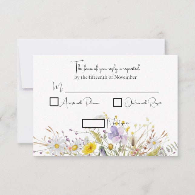 Spring Blossom Wedding Response Cards (Front)