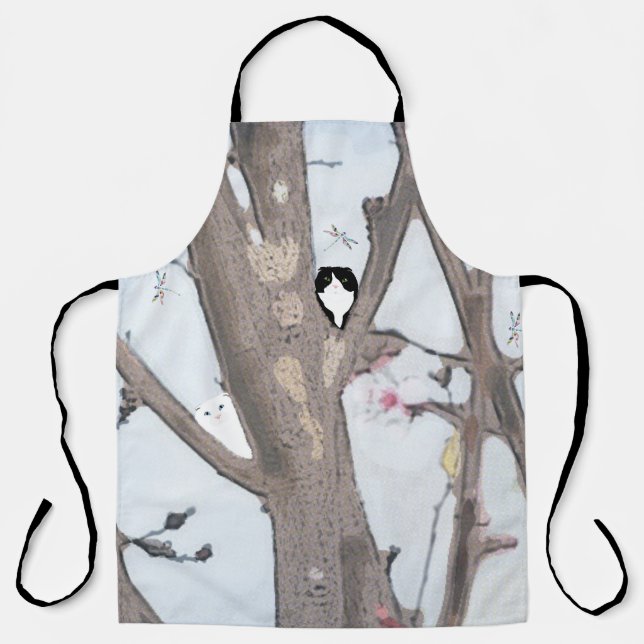 Spring Blossoms Allover Print Apron (Front)