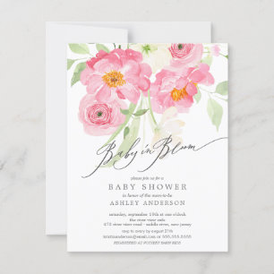Spring Blossoms Baby In Bloom Invitation