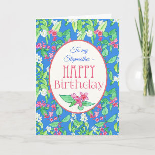 Spring Blossoms Birthday Card for Stepmother