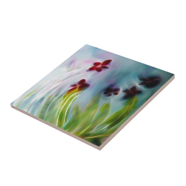 Spring Blossoms Ceramic Tile (Side)
