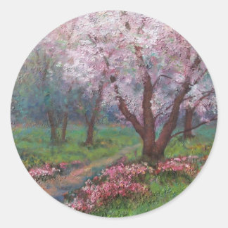 Spring Blossoms Classic Round Sticker