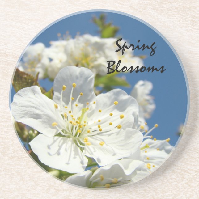 Spring Blossoms coasters Cherry Tree Blossom gifts (Front)