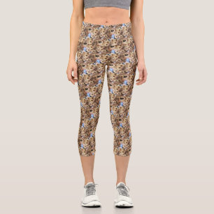 Spring Blossoms Flower Art Nature Pattern  Capri Leggings
