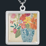 Spring Blossoms I Silver Plated Necklace<br><div class="desc">Floral</div>
