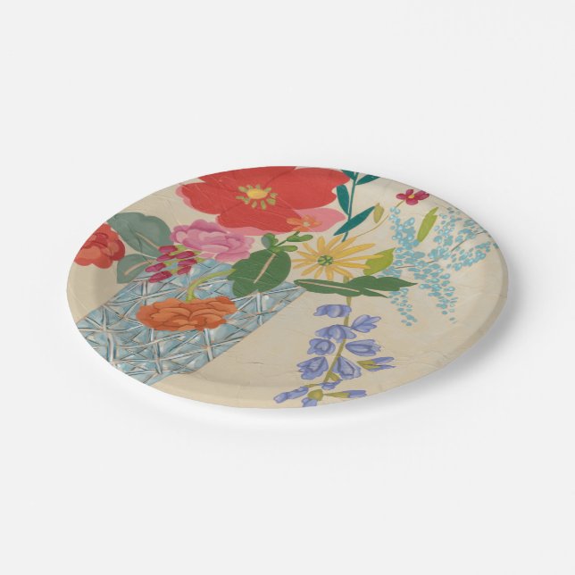 Spring Blossoms II Paper Plate (Angled)