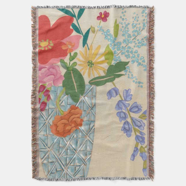 Spring Blossoms II Throw Blanket (Front Vertical)