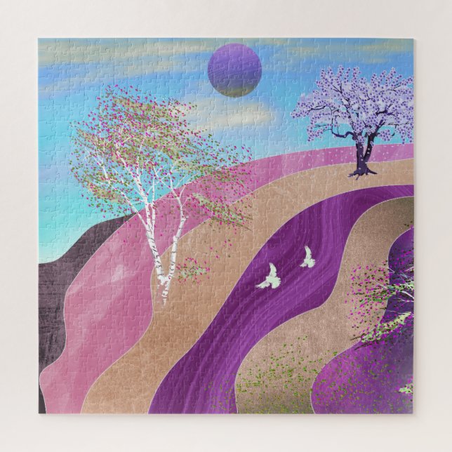 Spring Blossoms Landscape Jigsaw Puzzle (Vertical)
