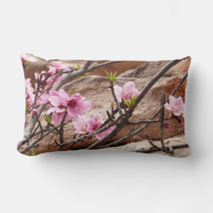 Spring Blossoms on Zion Rocks Lumbar Cushion