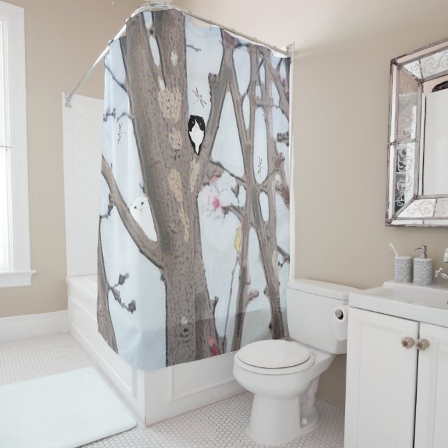 Spring Blossoms Shower Curtain (In Situ)