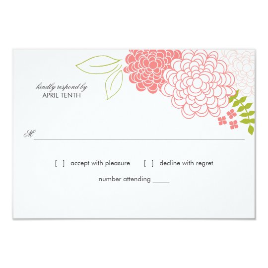 Spring Blossoms Wedding Response Card