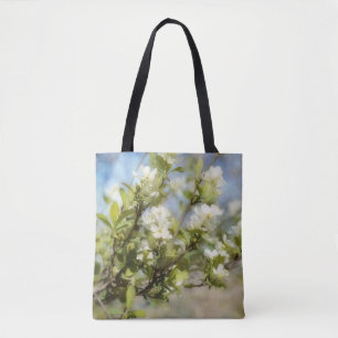 Spring Blossoms White Flowers Floral Tote Bag