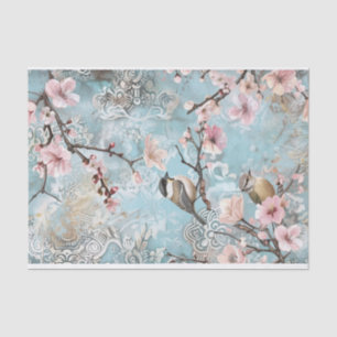 Spring Blossoms with 2 little birds Tissue Paper