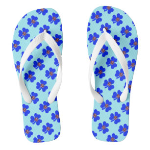 Spring blue, blue clovers thongs