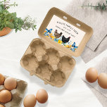 Spring Blue Butterflies Egg Carton Rectangular Sticker<br><div class="desc">C</div>