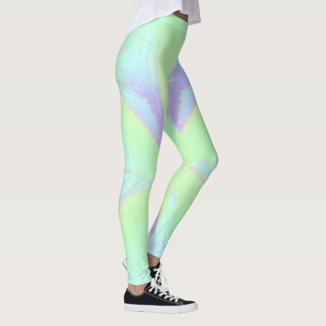 Spring Blue Green Violet Leggings (Right)