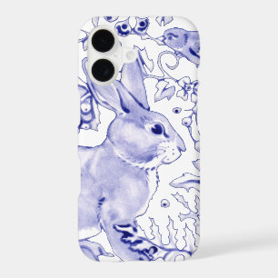 Spring Blue & White Bunny & Bird Floral Delft