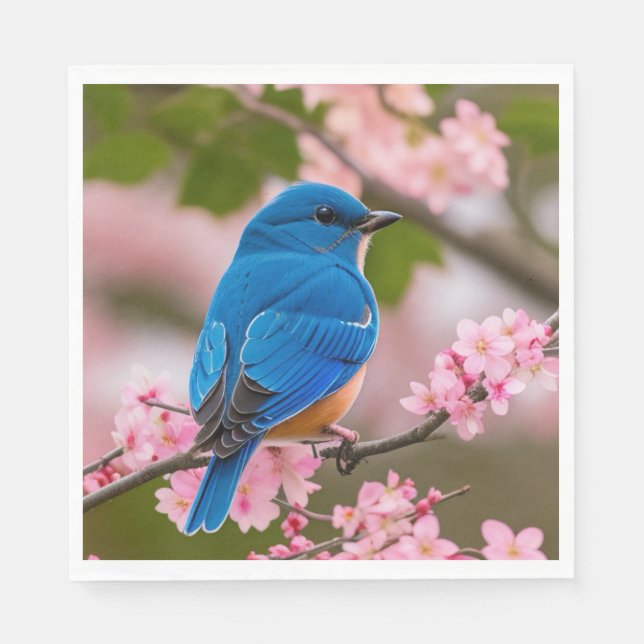 Spring Bluebird Napkin (Front)
