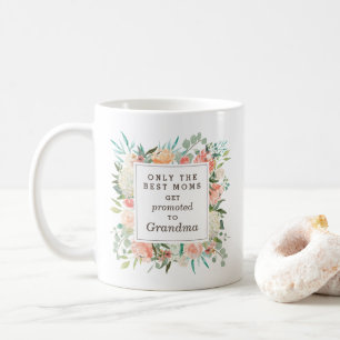 Spring Blush and Peach Watercolor Floral Grandma Coffee Mug