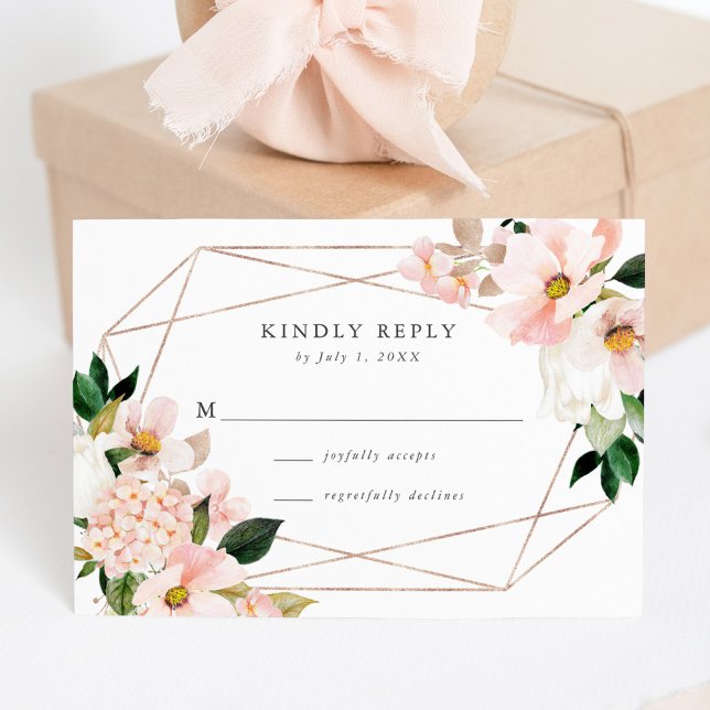 Spring Blush Floral Wedding RSVP Card (Creator Uploaded)