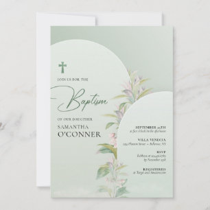Spring boho arch greenery eucalyptus blush floral invitation