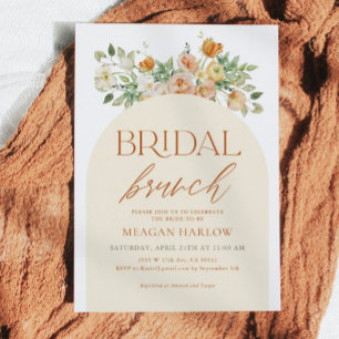 Spring Boho Floral Bridal Brunch Invitation