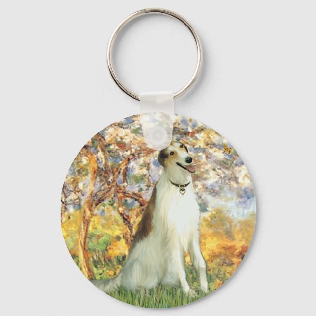 Spring - Borzoi Key Ring (Front)