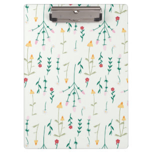 Spring Botanical Decorative Blooming Seamless Clipboard