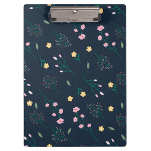 Spring Botanical Decorative Blooming Seamless Clipboard