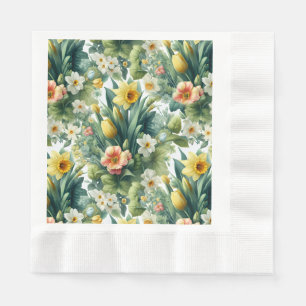 Spring Botanical Floral Easter Napkins