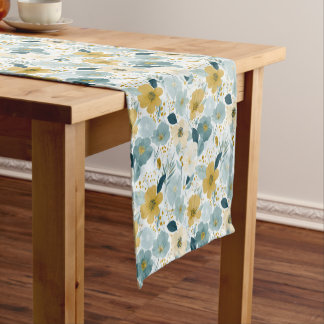 Spring Botanical Floral Table Runner