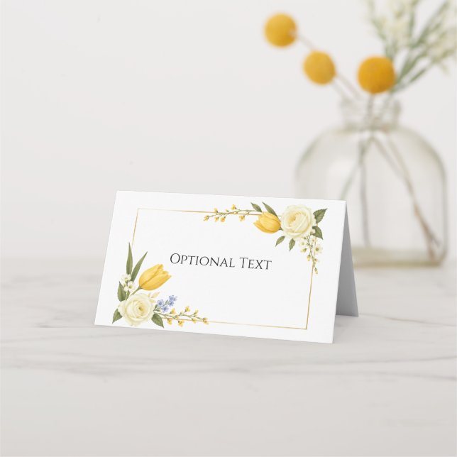 Spring Botanical Place Card (Front)