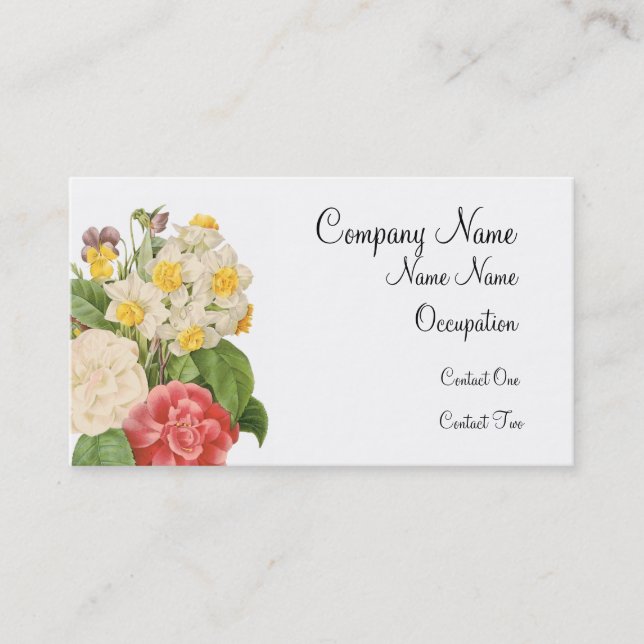 Spring Bouquet Business Cards (Front)
