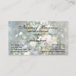 Spring Bouquet by Pierre Renoir, Vintage Flowers Business Card