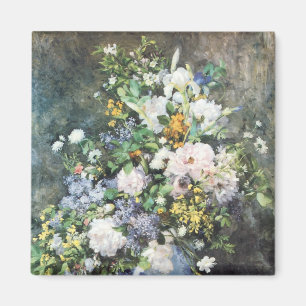 Spring Bouquet by Pierre Renoir, Vintage Flowers Magnet