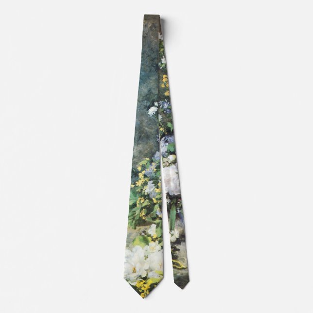 Spring Bouquet by Pierre Renoir, Vintage Flowers Tie (Front)