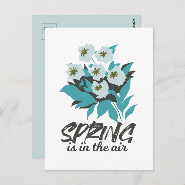 Spring Bouquet Charm - Spring is in the Air Floral Postcard (Front/Back)