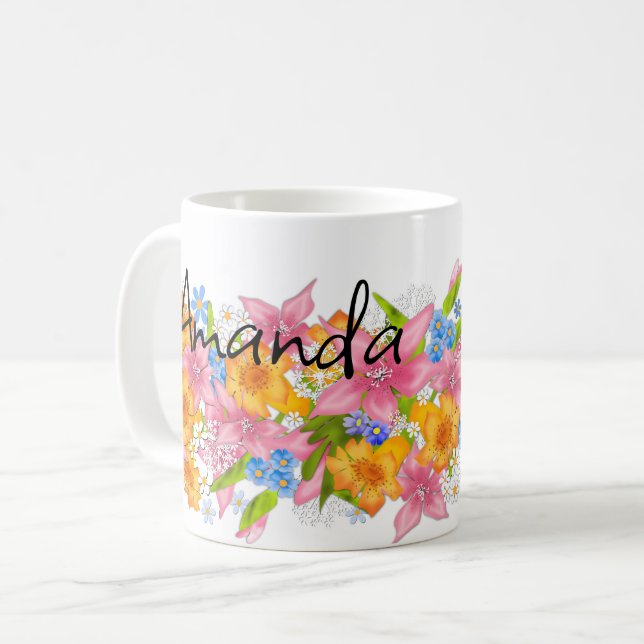 Spring bouquet coffee mug (Front Left)