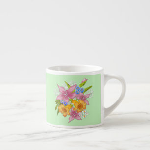Spring bouquet espresso cup