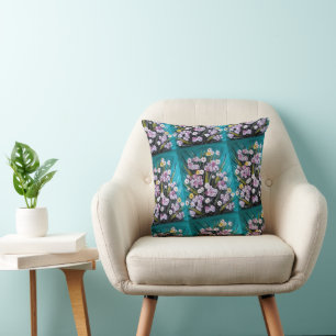 Spring Bouquet Painting by Alfred Fox Cushion