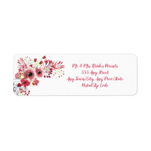 Spring Bouquet - Watercolor - Return Address Label