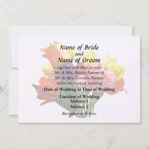 Spring Bouquet With Tulips and Daffodil Invitation