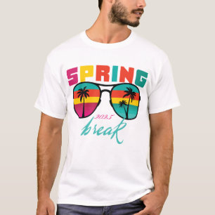 Spring Break 2025 Sunglasses Retro Sunset T-Shirt