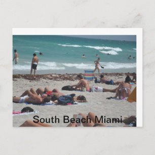 Spring break beach outing. postcard