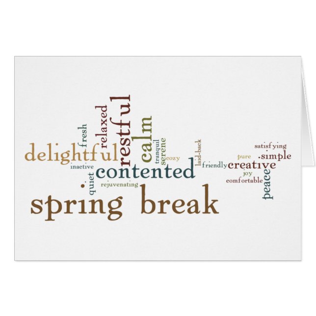Spring Break (Blank Inside) (Front Horizontal)