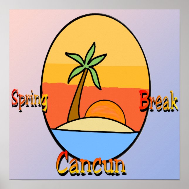 Spring Break Cancun Poster (Front)