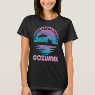 Spring Break Cozumel Sunset Vintage Matching Women T-Shirt