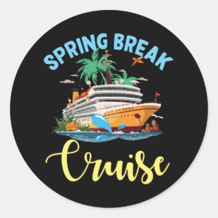 Spring Break Cruise Classic Round Sticker
